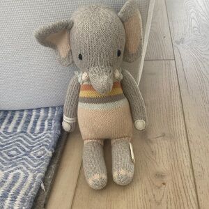 Gray Elephant Knit Plush Toy